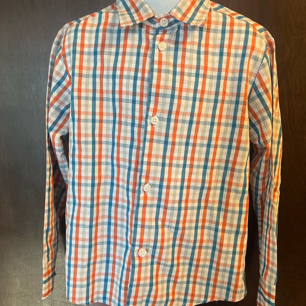 Boys Nautica Plaid long sleeve Button Down Shirts Size 6